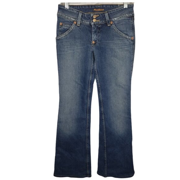 HUDSON Jeans distressed bootcut jeans medium wash size 27 - Picture 1 of 12